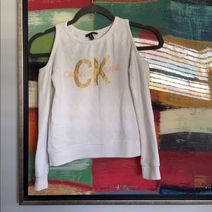 Calvin Klein off the shoulder sweat shirt